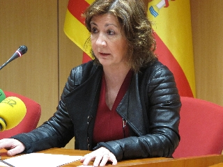 Carmen Llombart durante la presentación de la memoria de actividad de 2014